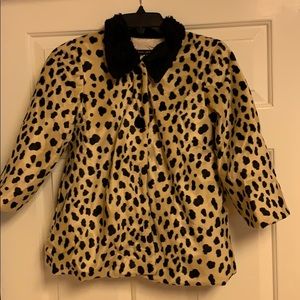 Kids leopard print winter coat